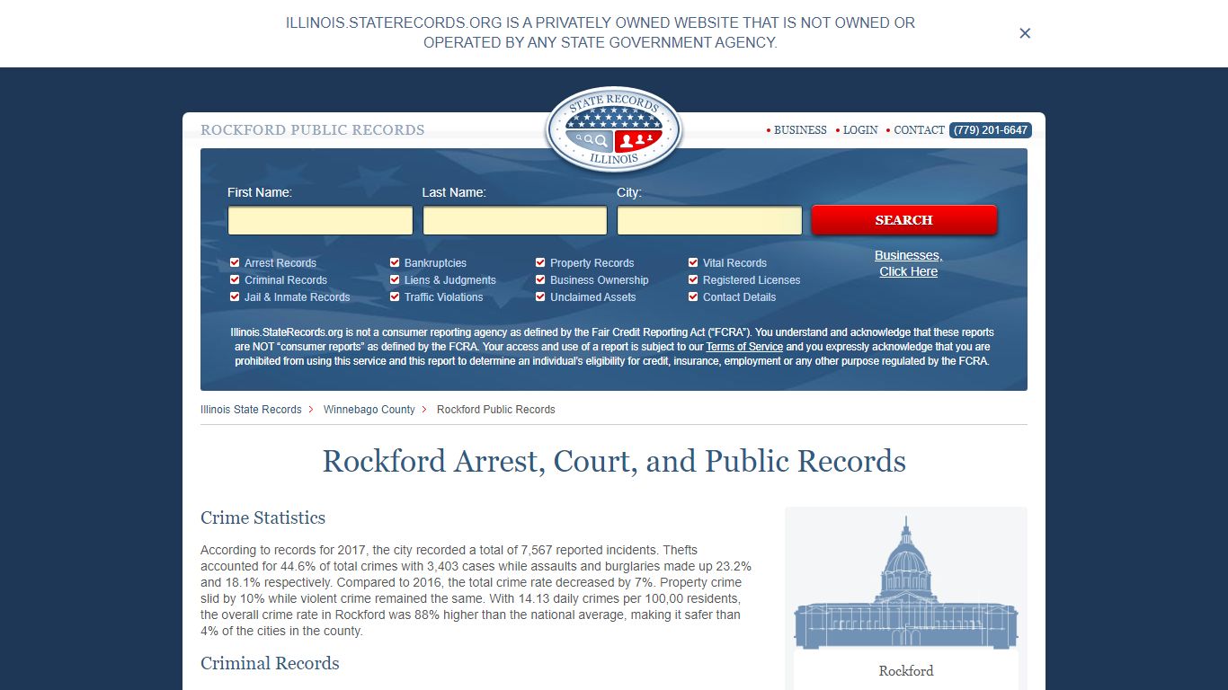 Rockford Arrest and Public Records | Illinois.StateRecords.org